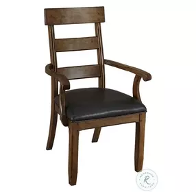 Ozark Mango Ladder Back Upholstered Arm Chair Set of 2