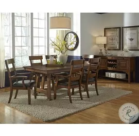 Ozark Mango Ladder Back Upholstered Arm Chair Set of 2