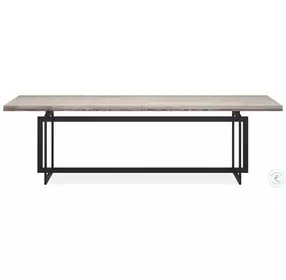 Wish You Were Here Flowing Sandstone And Brushed Deep Bronze Dining Table