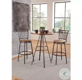 Filmore Golden Oak And Slate Gray 30" Swivel Bar Stool