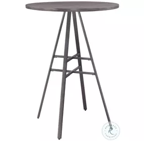 Filmore Slate Gray Oak Top Round Pub Table Set