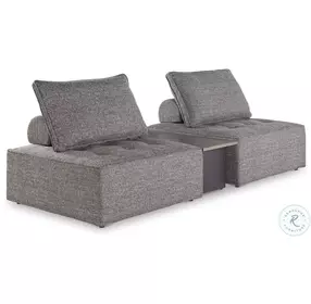 Bree Zee Brown 3 Piece Performance Fabric Outdoor Sectional
