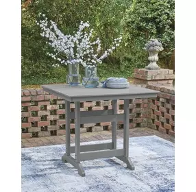 Ross Cove Dark Gray 42" Square Outdoor Counter Height Dining Table