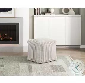 Simpsonville Off White Pouf