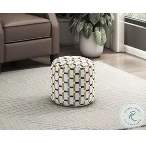 Nantes Black And White Pouf