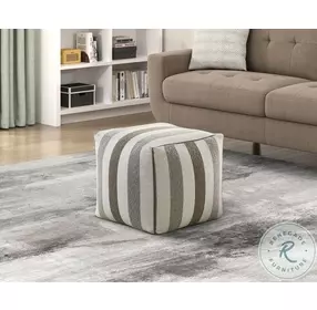 Cravat Gray Brown And Beige Pouf