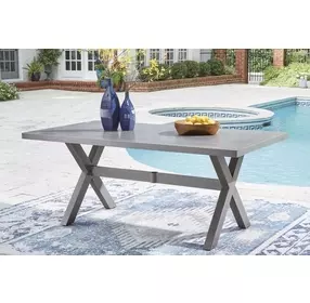 Dillon Beach Gray 71" Rectangular Outdoor Dining Table