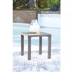 Dillon Beach Gray Square Outdoor End Table