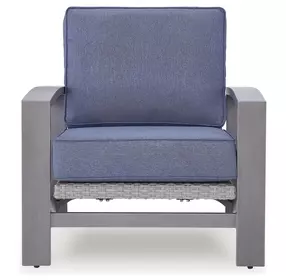Dillon Beach Blue Performance Fabric Outdoor Rocker Lounge Chair