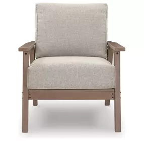 Cliffs Beach Gray Performance Fabric Outdoor Lounge Chair with Cushion Set of 2
