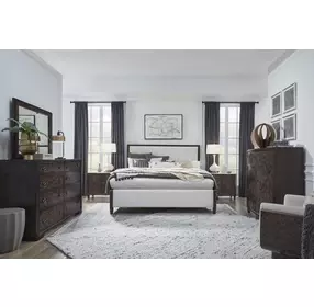 Timberlyn Espresso 5 Drawer Door Chest