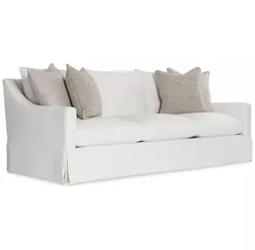 Grace White Performance Fabric 90" Sofa
