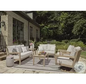 Hallow Creek Driftwood Performance Fabric Outdoor Sofa