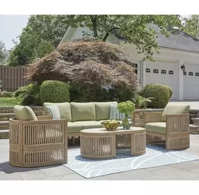 Moondance Beige Outdoor Rectangular Coffee Table