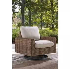 Angel Island Gray Performance Fabric Outdoor Rocker Lounge Chair with Cushion