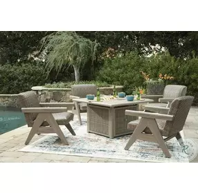 Carisbo Beige Outdoor Rocking Lounge Chair