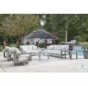 Moonlight View Gray Performance Fabric Outdoor Sofa