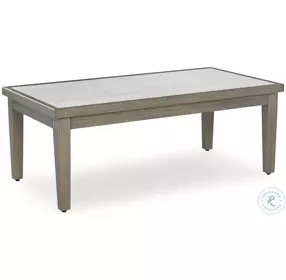 Rainier Ranch Beige And Brown Outdoor Rectangular Occasional Table Set