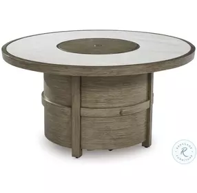 Rainier Ranch Beige Outdoor Fire Pit Table Set
