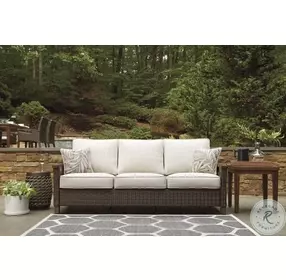 Paradise Trail Medium Brown Performance Fabric Outdoor Conversation Set with Cushion