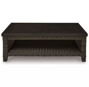 Drakes Beach Dark Brown Rectangular Outdoor Occasional Table Set