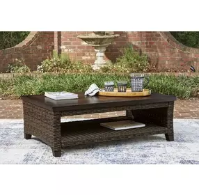 Drakes Beach Dark Brown Rectangular Outdoor Coffee Table