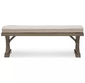 Carmel Bay Beige Bench with Cushion