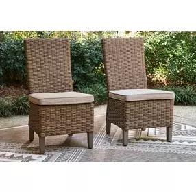 Carmel Bay Beige Side Chair with Cushion Set of 2
