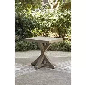 Carmel Bay Beige Outdoor End Table