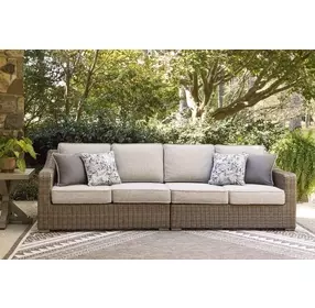 Revare Beach Beige Outdoor 2-Piece 109" Modular Sofa