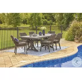 Beach Front Beige Performance Fabric Outdoor Arm Chair Set Of 2