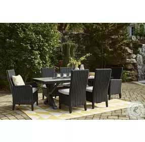 Beachcroft Black And Light Gray Performance Fabric Outdoor Side Chair Set Of 2