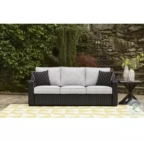 Beachcroft Black and Light Gray Performance Fabric Outdoor Conversation Set