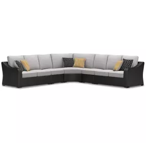 Beachcroft Light Gray 5 Piece Outdoor Sectional