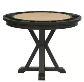 Rylie Black Round Counter Height Gaming Dining Room Set