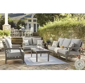 Visola Gray Outdoor Square End Table