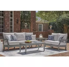 Lone View Bay Gray Rectangular Outdoor Coffee Table