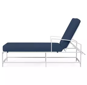 Bristol Spectrum Indigo 76" Outdoor Chaise with Self Welt
