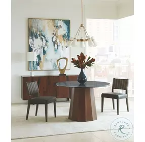 Lisbon Black Woven Leather Dining Chair