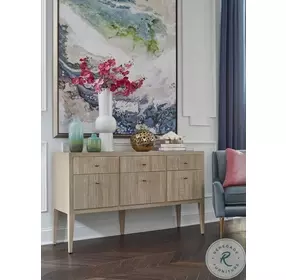 Palmer Cerused Oak Fluted 6 Drawer Buffet