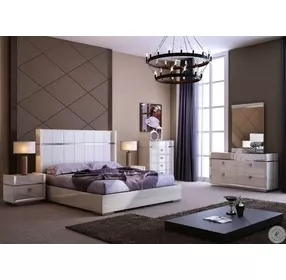 Paris White Queen Platform Bed