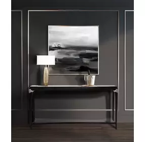 Paris Chic Espresso Rectangular Console Table