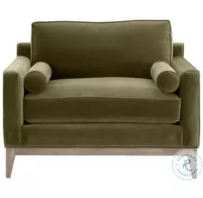 Parker Olive Velvet Post Modern Chair