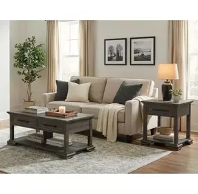 Hyde Charcoal Rectangular End Table