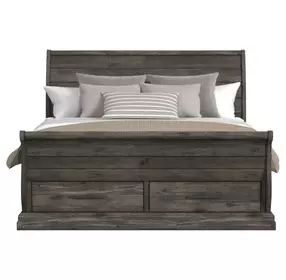 Hyde Charcoal Sleigh Storage Bedroom Set