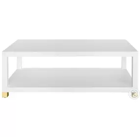 Patricia Matte White Lacquer Coffee Table