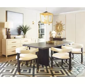 Patterson Dark Espresso Oak Plank Style Slatted Dining Table