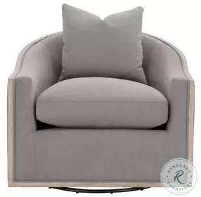 Paxton LiveSmart Peyton Slate Performance Fabric Swivel Club Chair