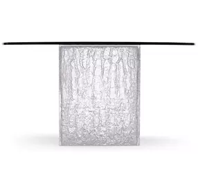Arctic Clear Round Dining Table