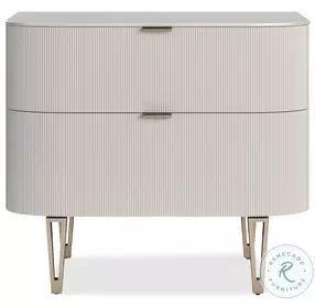 True Love Matte Pearl 2 Drawer 32" Nightstand